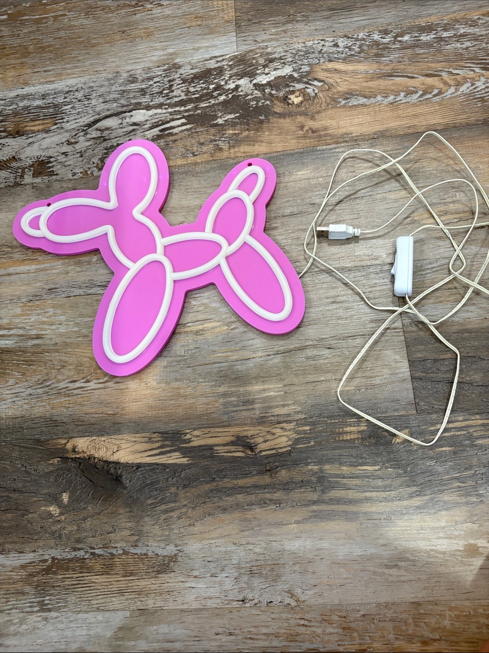 Hobby Lobby Pink Balloon Dog LED Sign